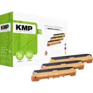 Image of KMP Toner cartridge combo pack replaced Brother TN-247C, TN-247M, TN-247Y, TN247C, TN247M, TN247Y Compatible Cyan, Magenta, Yellow 2300 Sides B-T125X
