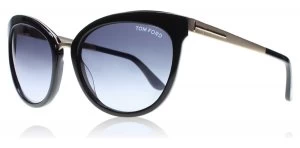Image of Tom Ford Emma Sunglasses Black / Blue 05W 56mm