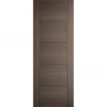 Image of Vancouver Internal Prefinished Chocolate Grey 5 Panel Door - 762 x 1981mm