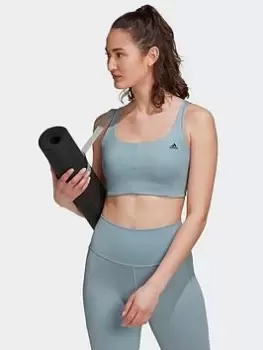 Image of adidas Coreflow Medium-support Bra, Grey, Size S, Women