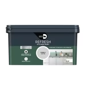 Image of Maison Deco Refresh Kitchen Cupboards, Worktops & Splashbacks Paint Pebble - 2L