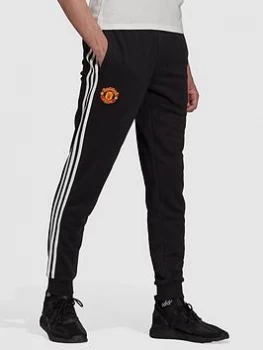 Image of adidas Manchester United 3 Stripe Pants - Black, Size L, Men