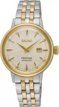 Image of Seiko Presage Watch Cocktail Time White Lady Diamond Twist
