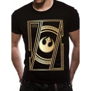 Image of Star Wars VIII The Last Jedi - Jedi Badge Mens Small T-Shirt - Black