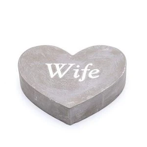 Image of Thoughts Of You Graveside Concrete Heart - Wife