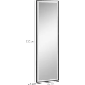 Image of HOMCOM Full Length Mirror Dressing Mirror Wall-Mounted for Bedroom Black