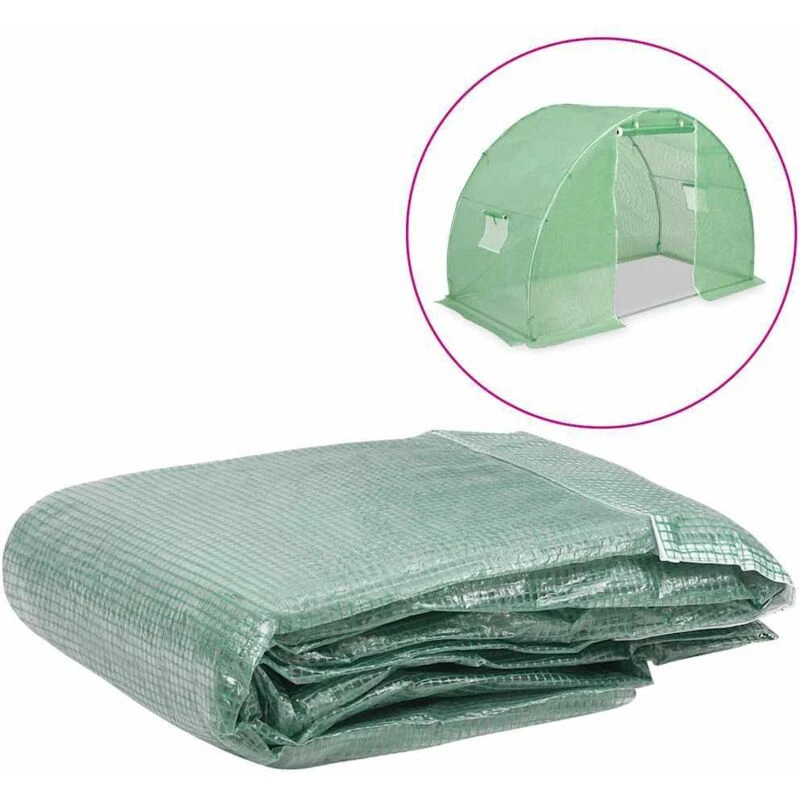 Image of VIDAXL Vidaxl - Greenhouse Replacement Cover (4.5 m²) 300x150x200cm Green 8720286414255