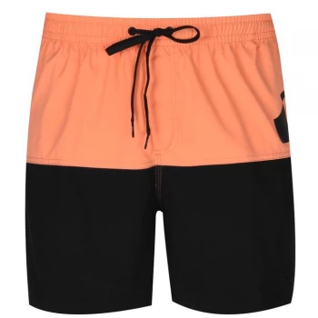 Image of Quiksilver Colour Block Board Shorts Junior Boys - Nectarine/Blk
