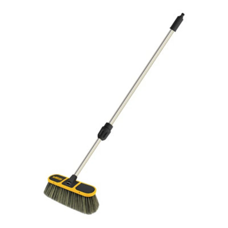 Image of V-Tuf Tufbrush900 Car Wash Brush Black With Rubber Edging With Telescopic Pole Extends Upto 2.7M