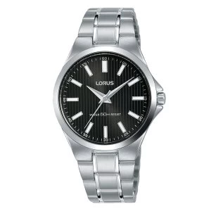 Image of Lorus RG229PX9 Ladies Stainless Steel Bracelet Watch with Black Sunray Dial