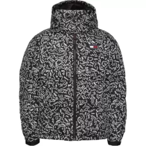 Image of Tommy Jeans Tjm Aop Alaska Puffer - Black