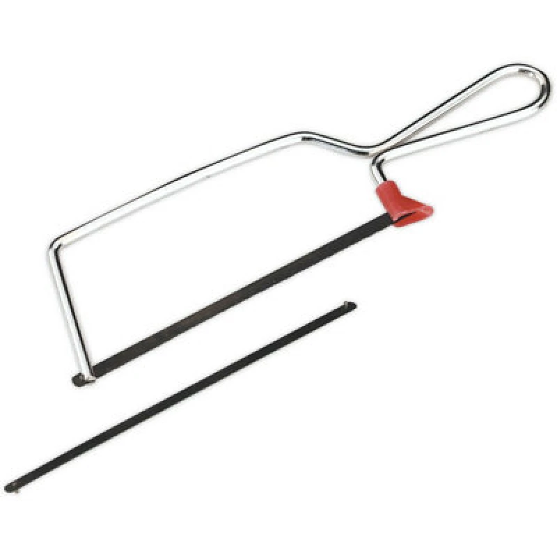 Image of Loops 150mm Junior Hacksaw with Spare Blade - Steel Frame & Finger Guard - 6" Mini Saw Metallics