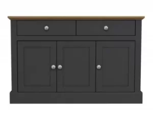 Image of LPD Devon Charcoal 3 Door 2 Drawer Large Sideboard Flat Packed