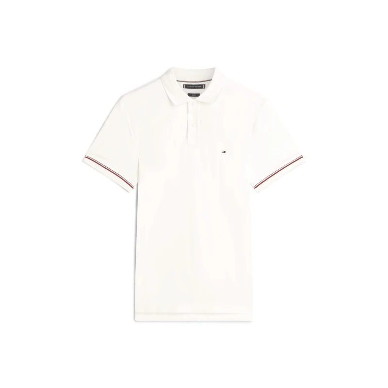 Image of Tommy Hilfiger Mens LiquidTip Short Sleeve Polo Shirt Ecru male S