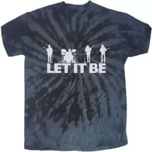 Image of The Beatles - Let It Be Silhouette Unisex XX-Large T-Shirt - Black