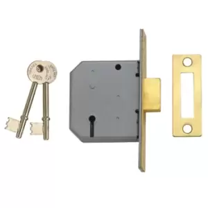 Image of 2177 3 Lever Mortice Deadlock Satin Chrome 77.5mm 3" Box