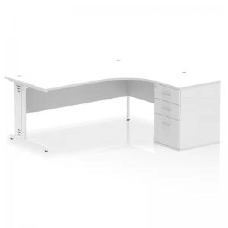 Image of Dynamic Office Solutions Impulse 1800mm Cable Managed Right Crescent Desk Workstation I004164