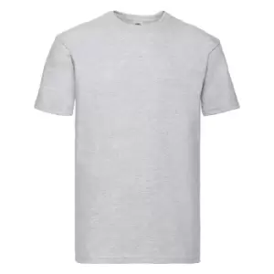 Image of Fruit Of The Loom Mens Super Premium Short Sleeve Crew Neck T-Shirt (S) (Heather Grey)