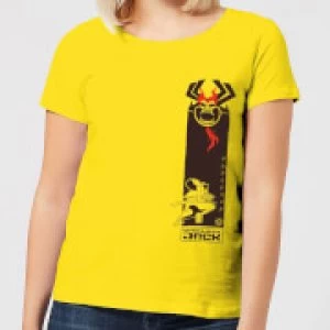 Image of Samurai Jack Samurai Stripe Womens T-Shirt - Yellow - S