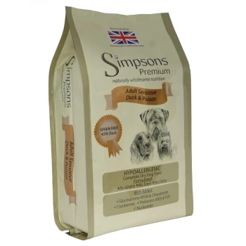Image of Simpsons Premium Sensitive Adult Dog - Duck & Potato - Economy Pack: 2 x 12kg