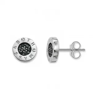 Image of Thomas Sabo Earstuds Black 925 Sterling Silver/ Zirconia Jewellery