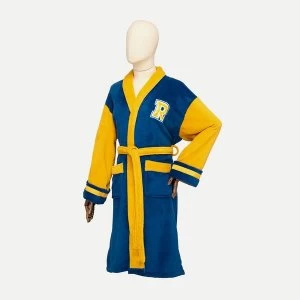 Image of Riverdale Archie Bomber Blue and Yellow Hoodless Ladies Robe