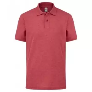 Image of Fruit Of The Loom Childrens/Kids Poly/Cotton Pique Polo Shirt (7-8 Years) (Heather Red)