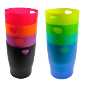 Image of Exacompta Waste Paper Bin EcoBin 15L 38 x 30 x 10cm Grey Pack of 8