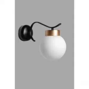 Image of Yeni oskar siyah opal caml? aplik White Black Wall Lamp
