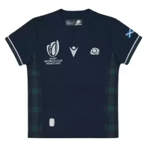 Image of Macron Scotland Rugby Home Shirt 2023 2024 Infants - Blue