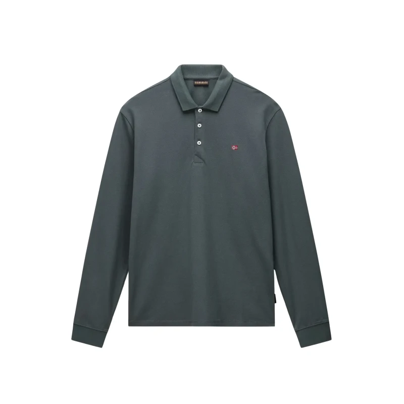 Image of Long sleeve polo Napapijri Ealis 1 Vert Male S