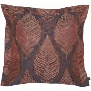 Image of Prestigious Textiles Treasure Leaf Cushion Cover (50cm x 50cm) (Tigers Eye) - Tigers Eye