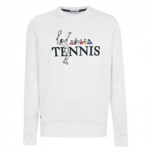 Image of Lacoste L!VE Tennis Crew Sweatshirt - Flour 2CQ