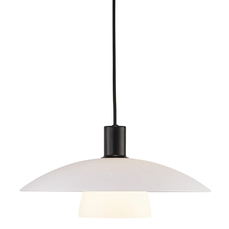 Image of Nordlux Verona Indoor Pendant Light Black Glass E27 Hand Blown Glass - Mains Powered, IP20 Black Unisex
