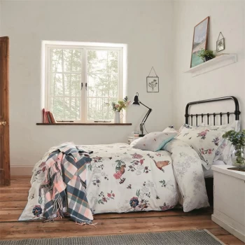 Image of Joules Woodland Floral Duvet Cover Set - CHALK