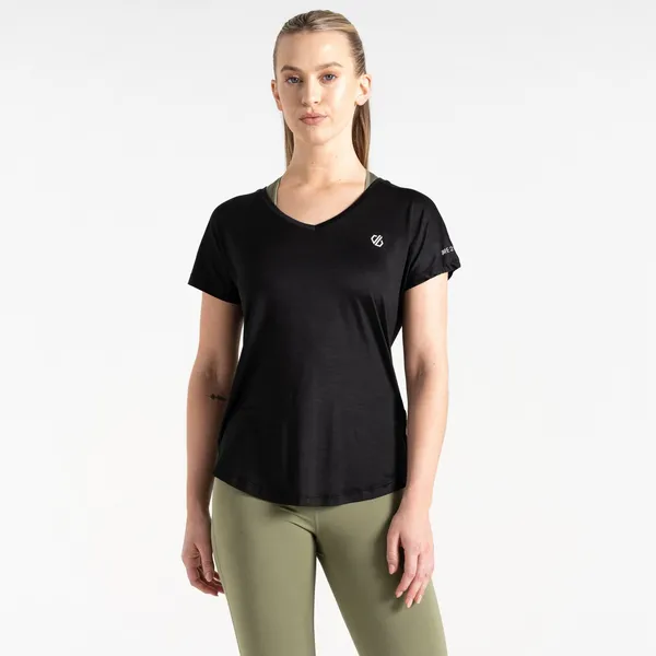 Image of Dare 2B Womens Vigilant Lightweight Wicking Active T Shirt 10 - Bust 34' (86cm) Black DWT455-800-10