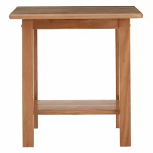 Image of Interiors By Ph Square Side Table Tropical Hevea Wood Natural