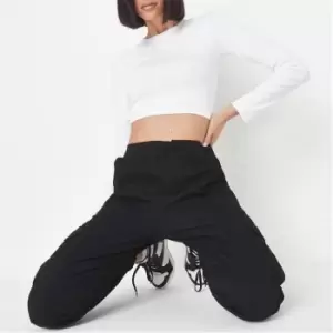 Image of Missguided Basic Jersey Long Sleeve Crop Top - White