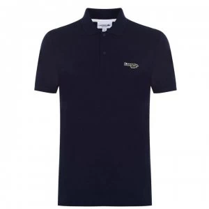Image of Lacoste Script Polo Shirt - Navy 166