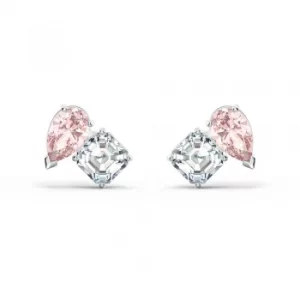 Image of Swarovski Attract Soul Pink and White Crystal Stud Earrings 5517118