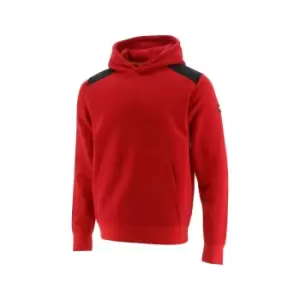 Image of Caterpillar Mens Essentials Hooded Sweatshirt (S) (Hot Red)