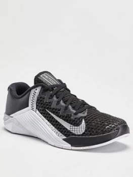 Image of Nike Metcon 6 - Black/White, Black/Silver, Size 5, Women
