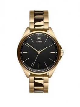 Image of Mvmt Mvmt Coronada Gold Stainless Steel 36Mm Case Black Dial Ladies Watch