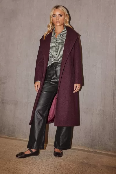 Image of Petite Wrap Belted Coat