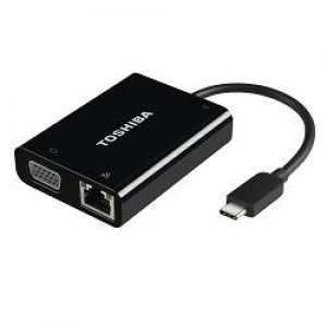 Image of Dynabook USB-C to VGA/LAN Adapter