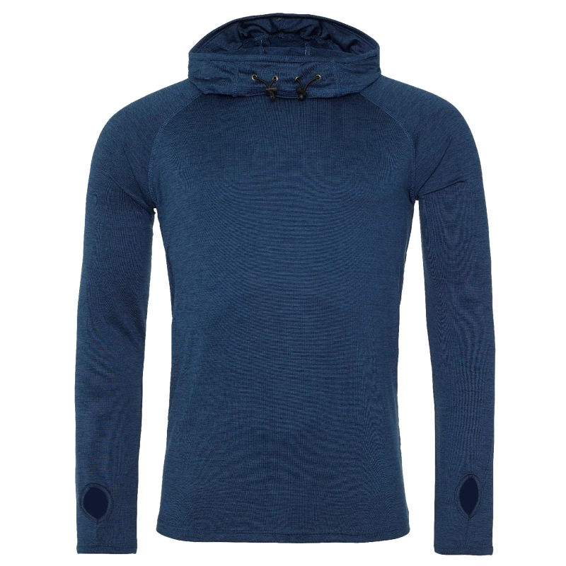 Image of AWDis AWDis Men Just Cool Cowl Neck Long Sleeve Baselayer Top Pack of 2 in Navy Size: Small Navy S Male 5059269159245