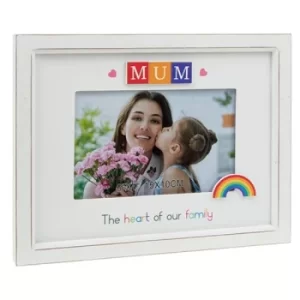 Image of Rainbow Scrabble Frame 6x4 Mum