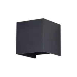 Image of Fulton Integrated LED Wall Lamp Black, IP54