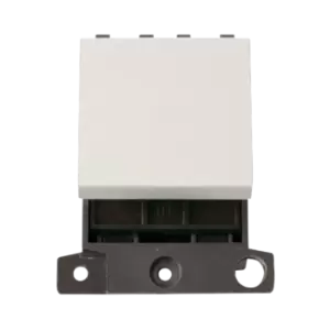 Image of Click Scolmore MiniGrid 250V 20A 2 Way Switch Module Polar White - MD024PW