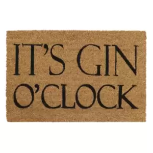 Image of JVL Eco-friendly Latex Backed Coir Door Mat, Gin O'clock